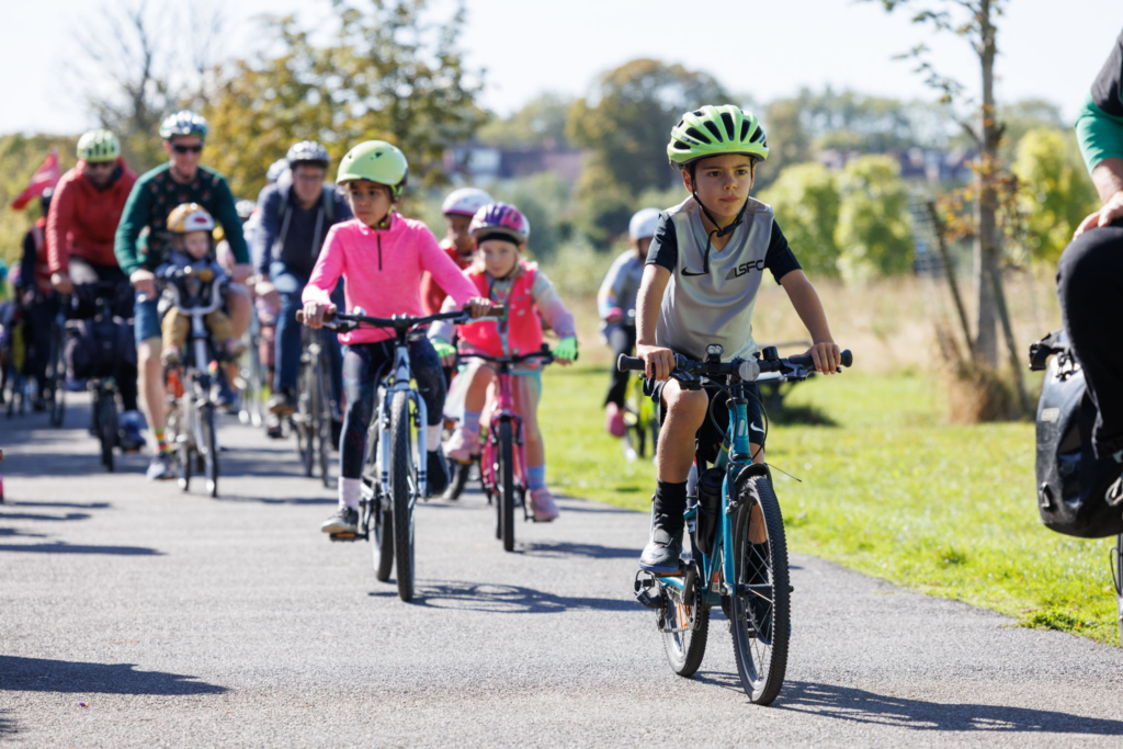 Children cycling on a HCC ride