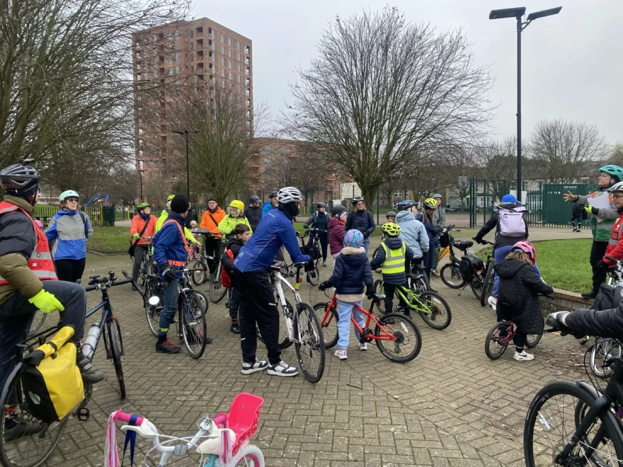 Everyone meeting up for the ride