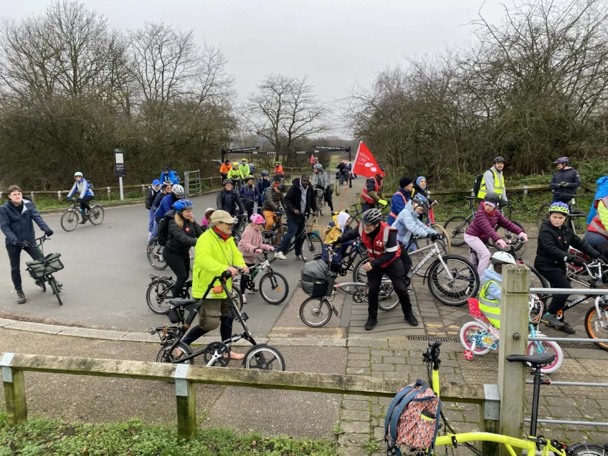 Making our way to Tottenham Marshes